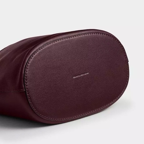 Coach Bleecker Bucket Bag & Pouch in Brass/Merlot Natural Grain Leather NWT - Picture 7 of 16